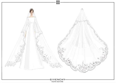 Givenchy dévoile les croquis de la robe de mariée de .